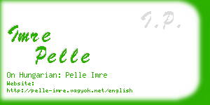 imre pelle business card